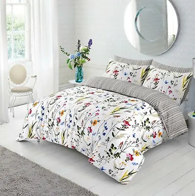 100% Egyptian Cotton Print Duvet Cover Quilt Set Bedding Sets Double King Size • £19.99