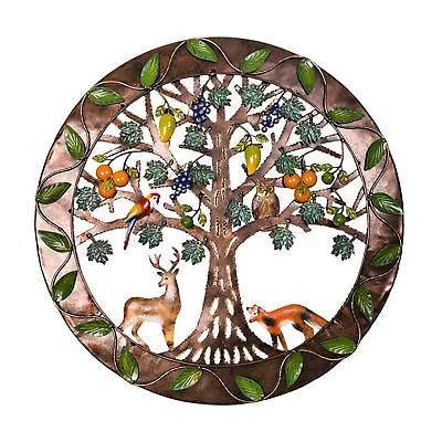 Eden Tree Of Lifes Metal Wall Art Hanging Sculpture Elk Owl Bird Ornaments Decor • $37.68