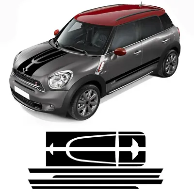 Decal Sticker Stripe Kit For Mini Countryman Cooper S R60 Racing Hood Side Trunk • $49.30