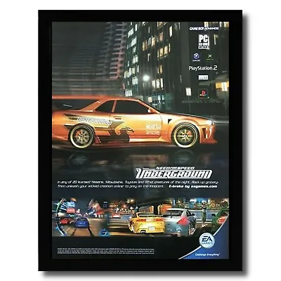 2003 Need For Speed: Underground Framed Print Ad/Poster PS2 Xbox GC Racing Art • £53.48