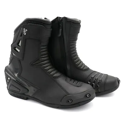 Motorbike Mens Real Leather Short Motorcycle Racing Sports Shoes Boots • $79.99