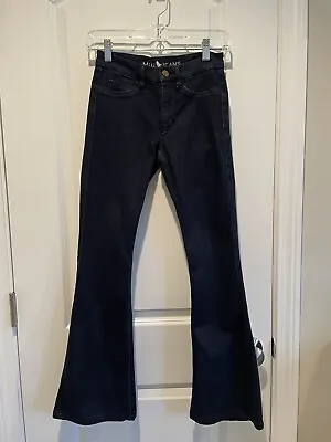 MiH Skinny Marrakesh Mid Rise Kick Flares Jeans Joplin Wash Stretch Womens Sz 26 • $26.99