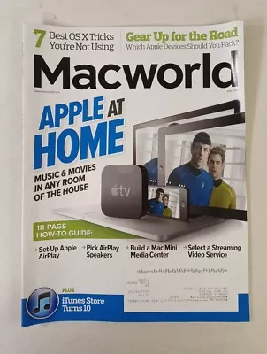 Macworld Magazine July 2013 Apple At Home AirPlay AppleTv Streaming Video • $13.80