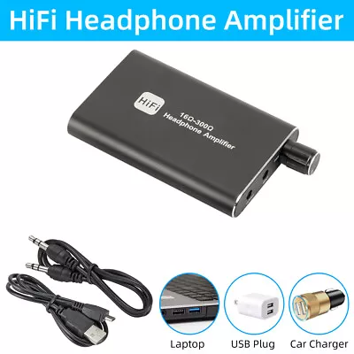 Portable 3.5mm AUX HIFI Headphone Amplifier Stereo Audio 16-300Ω For MP3/MP4/PS4 • $13.65