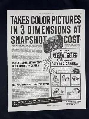 Magazine Ad* - 1952 - View-Master Stereo Camera • $8