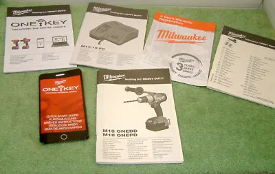 Genuine Milwaukee Drill Full Set Of Manuals & Docs For M18 ONEDD /PD - New • £14.95