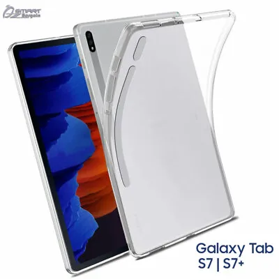 Clear Soft Gel TPU Case Cover For Samsung Galaxy Tab S7 Fe T733 T736 S7 Plus 970 • $9.99