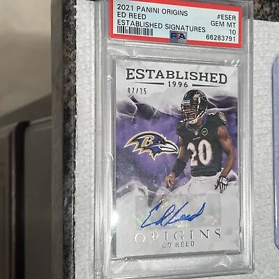 2021 Panini Origins Established Signatures Ed Reed Auto 7/35 Ravens 🔥all Card  • $120