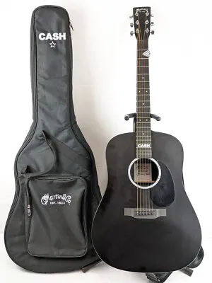 MARTIN AE GUITAR DX JOHNNY CASH Matte Black W/ Case Dreadnought RH (EC2029997) • $474.99