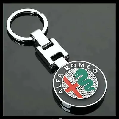 Alfa Romeo Double Sided Metal Keyring. • $26