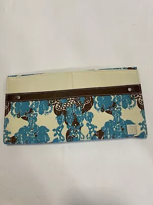 Miche Classic Canvas Printed Brown & Turquoise Magnetic Shell Cover For Base Bag • $10