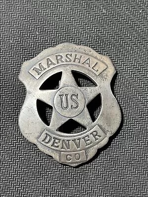 U.S. Marshal Denver Co. Western Cowboy Whiskey Girls Badge Pin Obsolete • $14.95