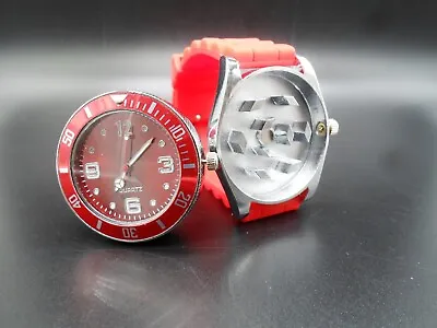 Wrist Watch Grinder Dry Herb Magnetic Diamond Sharp Teeth  Design  • £6.99