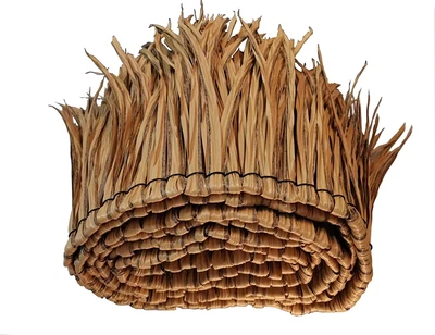$363.59 • Buy 3 Rolls Synthetic Thatch Roofing, Each Roll 19.67 In X 16.50 Ft Tiki Hut Grass R