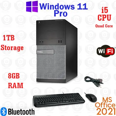 Window 11 Dell OptiPlex 1TB Core I5 8GB RAM HDMI DP WiFi Desktop Computer  • $149.99