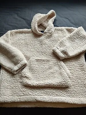 Gap Oversize Off- White Teddy Pullover Hoodie Size M • £9.99