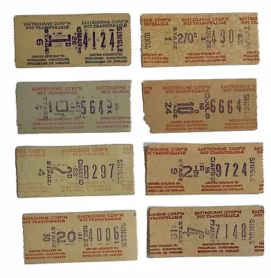 EASTBOURNE CORPORATION Bus Ticket Lot X8 A313 • £4.99