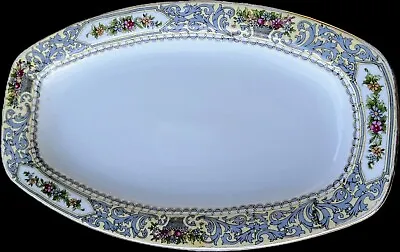 Mepoco Ware Czechoslovakia Floral W/Baskets Serving Platter 13’ X 8-1/2” • $25