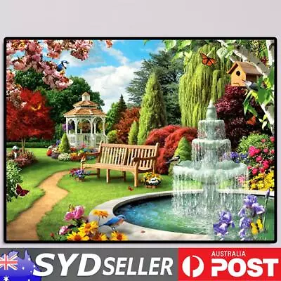 Embroidery Picture Courtyard Beaded Art Cross Stitch Round Diamond Painting • $10.19