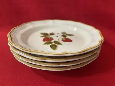 4-pc Mikasa Strawberry Festival Salad Plates Made In Japan A1610 • $25