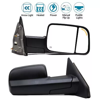 Towing Mirrors Power Heated For 02-08 Dodge Ram 1500 2003-09 Ram 2500/3500 LH+RH • $120.99
