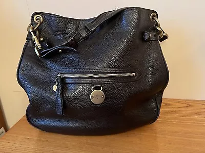 Mulberry Somerset Black Pebbled Leather Shoulder Bag - Preloved - Genuine • £150