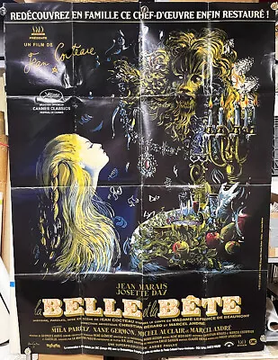 La Belle Et La Bete! R'13 Jean Cocteau Rare Original French 1-p Film  Poster! • $100