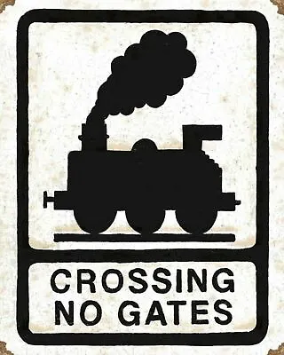 Level Crossing No Gates Train Railway Station Hornby Metal Plaque Tin Sign 717 • £6.99