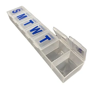 Pill Box 7 Day Medicine Organiser Travel Case Dispenser Storage Extra Large • $8