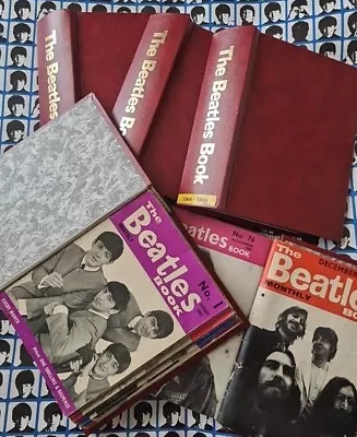 SIGNED UK Beatles Monthly 1963 1969 Original Full Set Issues 1 2..76 77 Binders • $1300