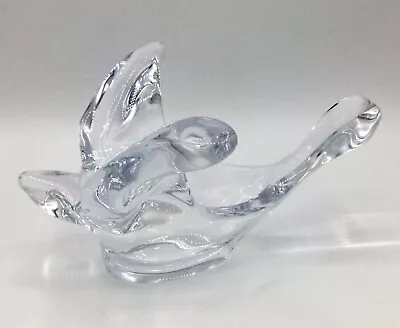 Vintage Clear Glass Flying Bird Bowl / Dish In Perfect Condition • $32.95