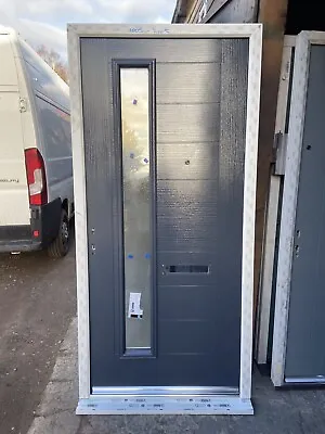 Brand New Modern Style Slate Grey  Door In A White Upvc Frame 1005-2105 • £545