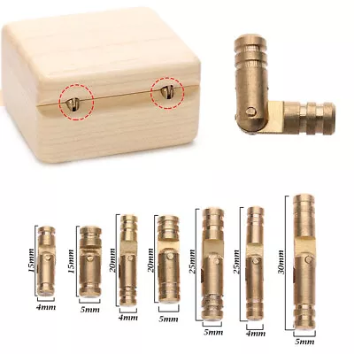 10Pcs Copper Brass Cabinet Hinges Jewelry Box Hidden Invisible Concealed Barrel • $4.06