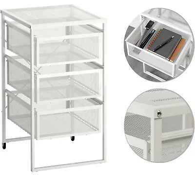 £34.99 • Buy Ikea 3 Tier Lennart Drawer Storage Units For Home Bedroom Office Shop Use Wheels