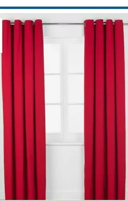 B&q Faux Suede Curtains Morgan Red/wine/raspberry  54  X 90    #bqm • £26.99