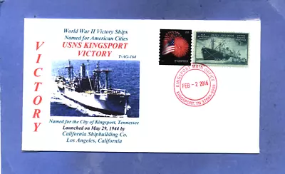 USNS KINGSPORT WW II Ship Named: City Of Kingsport Tennessee Color Handstamp • $2.90