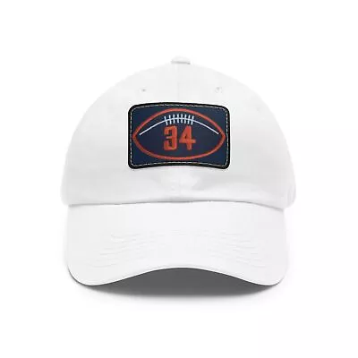 Walter Payton Dad Hat With Leather Patch (Rectangle) • $19.53