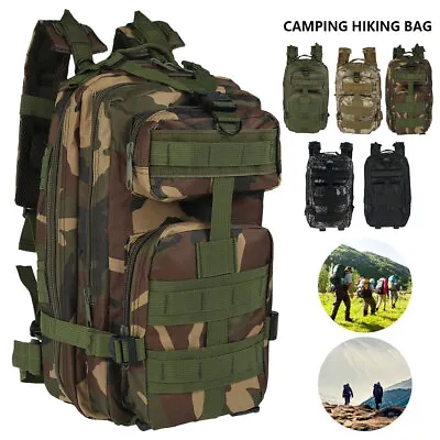 $19.99 • Buy 30L Military Tactical Backpack Rucksack Hiking Camping Outdoor Trekking Bag ；