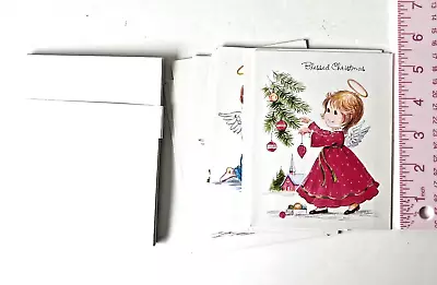 Vintage Little Angel Christmas Card Unused Lot  Of 9 W/Bible Verse 1980 ~4x5  • $16.99