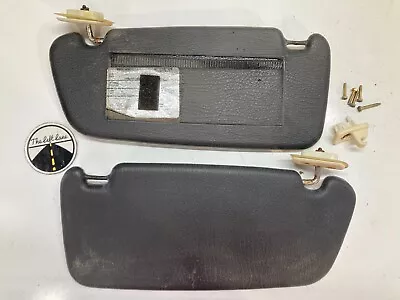 1977 - 1985 Volvo 240 242 245 Sunvisor Set Black White OEM • $48.99