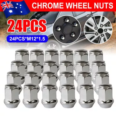 24Pcs 12x1.5 Chrome Wheel Nut For Ford Ranger Mitsubishi Triton Mazda Bravo Bt50 • $32.99