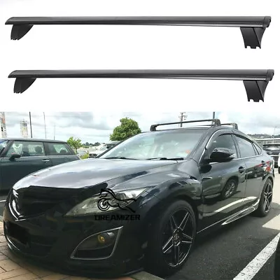 46  Aluminum Car Roof Top Rack Cross Bars Luggage Carrier Black Set For Mazda 3 • $99.99