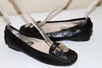 Michael Kors Hamilton Leather  Moccasins Loafer  Sz 5.5  Silver   $145  #6 * • $54.95