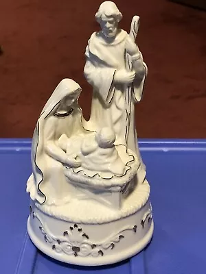 Mikasa China Nativity Scene Christmas Music Box Plays Silent Night  • $40