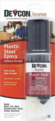 Devcon Home 62345 Plastic Steel Epoxy Syringe Waterproof Glue Adhesive S6 • $9.98