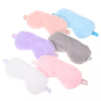  6 Pcs Rabbit Fur Blackout Sleeping Faux Travel Metal Rosary Container • £11.85