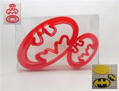 £3.49 • Buy Set Of 2 Batman Cookie Cutter + Oval, Biscuit, Pastry, Fondant Cutter (4pcs)