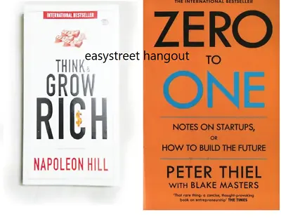 $33.04 • Buy Think And Grow Rich + Zero To One Book ( English) Paperback New York Best Seller