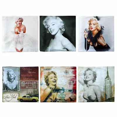 Marilyn Monroe Retro Printed Square Cushion Cover 43 X 43 Cm • $14.97