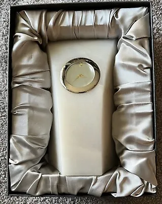 Vintage Movado White Jade Clock GEMSTONE COLLECTION RARE • $110.99